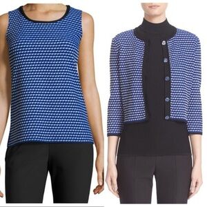 St. John 2 Piece Atlantis Cardigan and Top Set Sz M